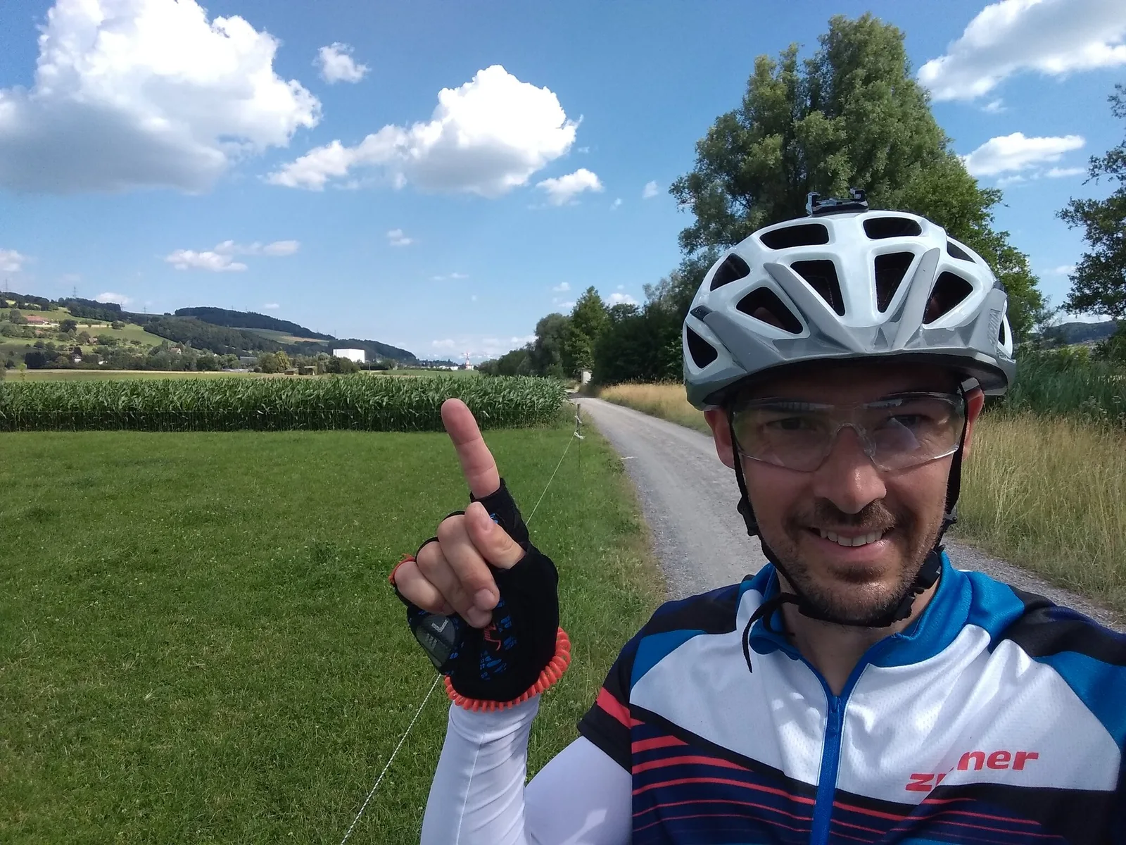 I'm leaving France and crossing into Switzerland, where I am greeted by "different" terrain.