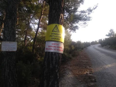 I considered camping on this hill, but the signs were not very confidence inspiring.