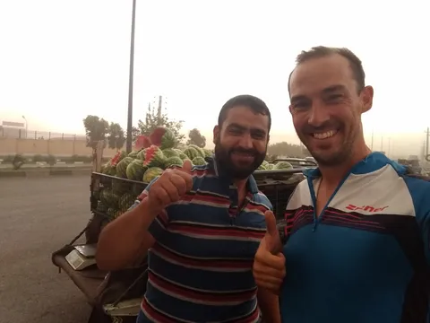Most kind watermelon seller, who insisted in giving me not one but TWO watermelons