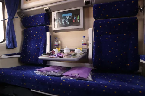 Train compartment interior