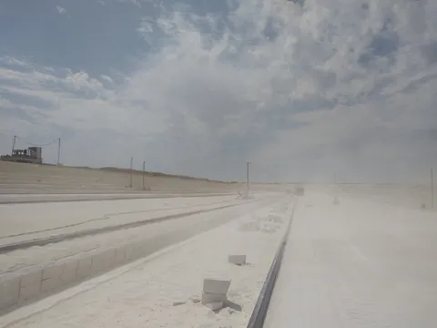 Quarry: bricks are cut straight here from the ground