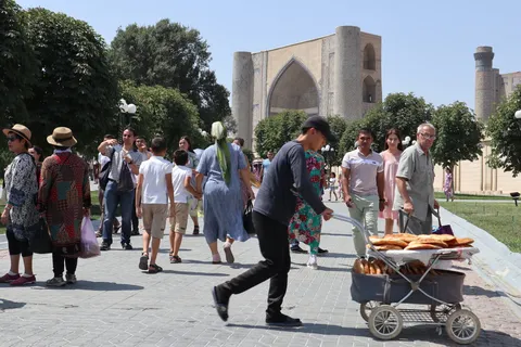 Bread is transported in strollers, of course