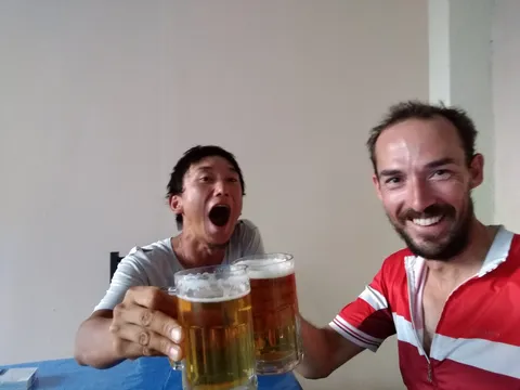 Always a welcome taste: a glass of пиво ("pivo")