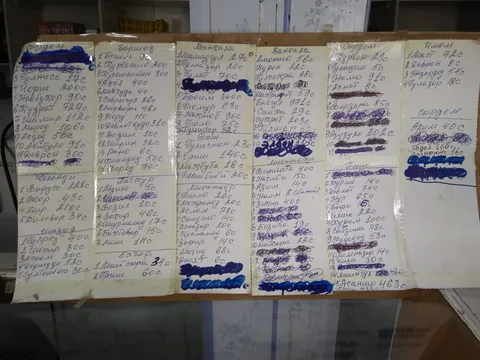 This small shop even had a price list for the items on sale. I was amazed!