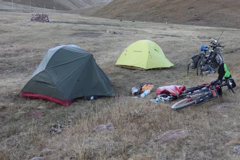 Cold morning but good morning--first dawn in Kyrgyzstan