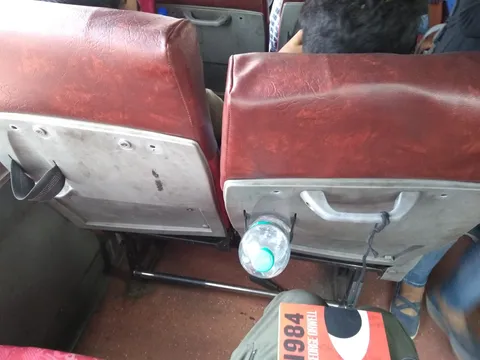 On the bus  to Agra
