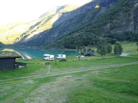 What a treat! At Skjolden I'm having a couple of days rest at a local camp site for an affordable 100 NOK/night