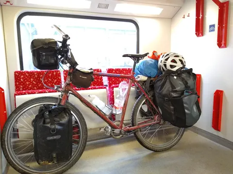 On the train from Cadca to Bratislava