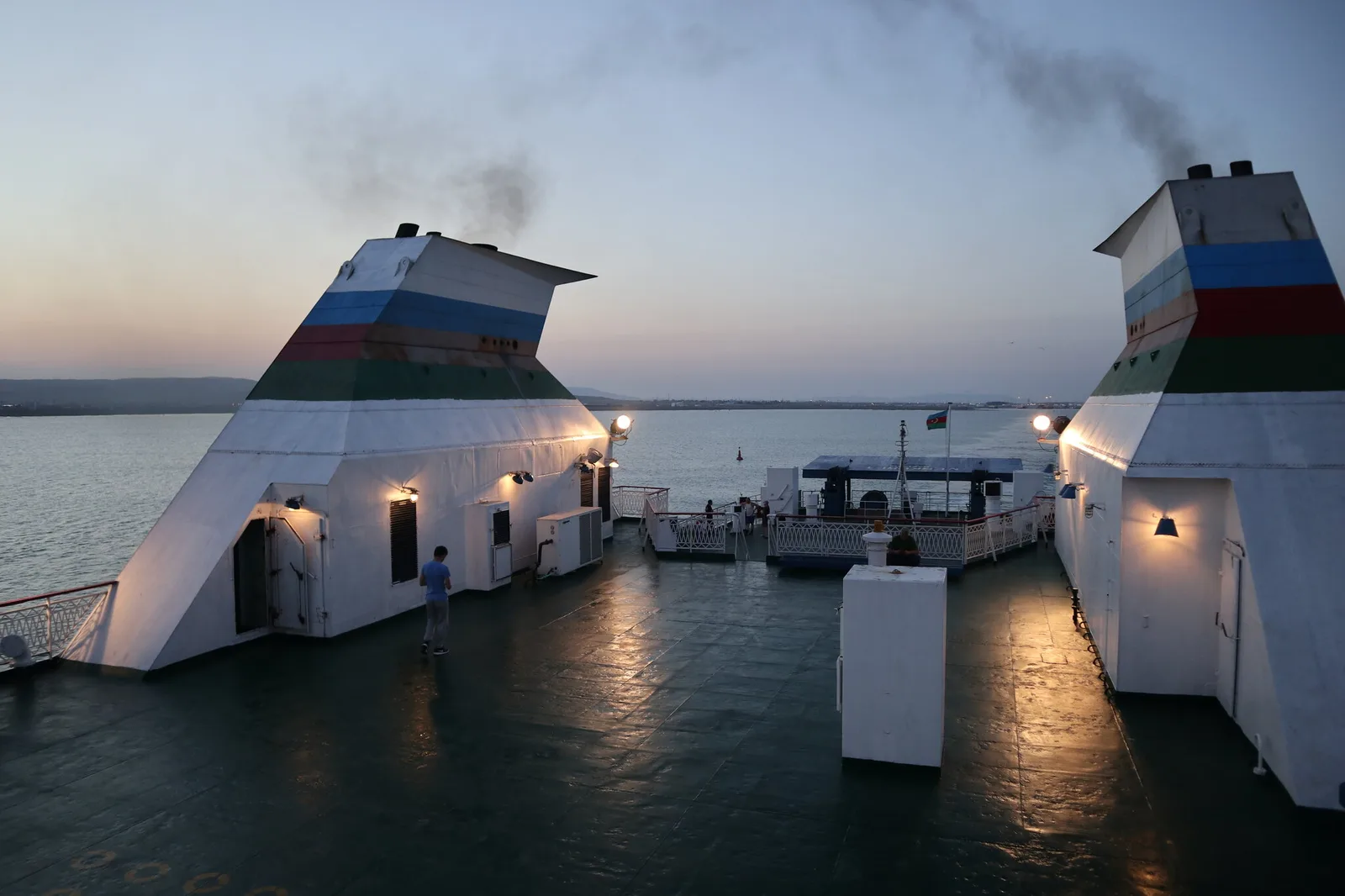Onboard the Caspian sea ferry "Mercury 1" I travel to Kazakhstan